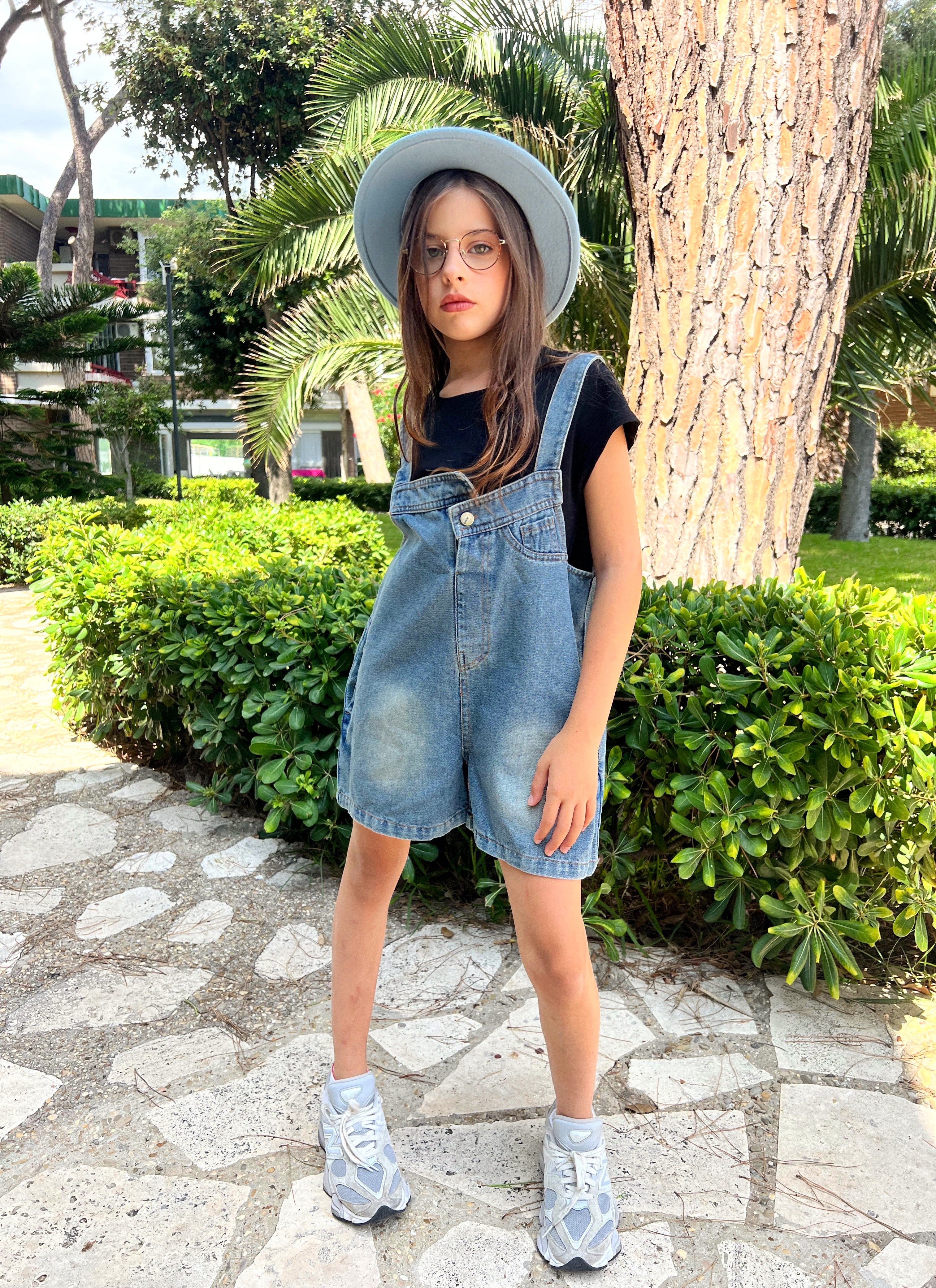 Salopette over in denim