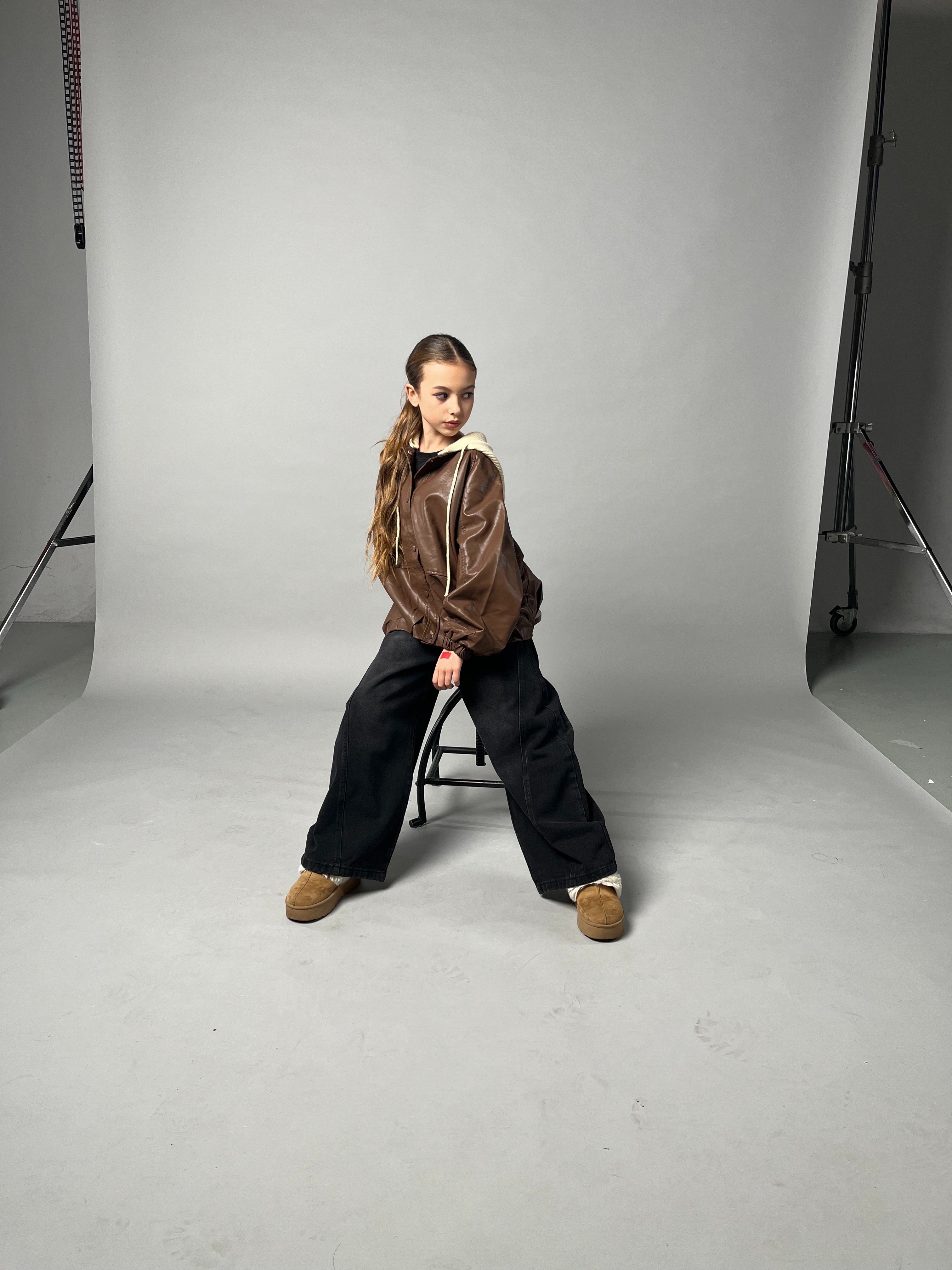 Giacca blow felpata in pile