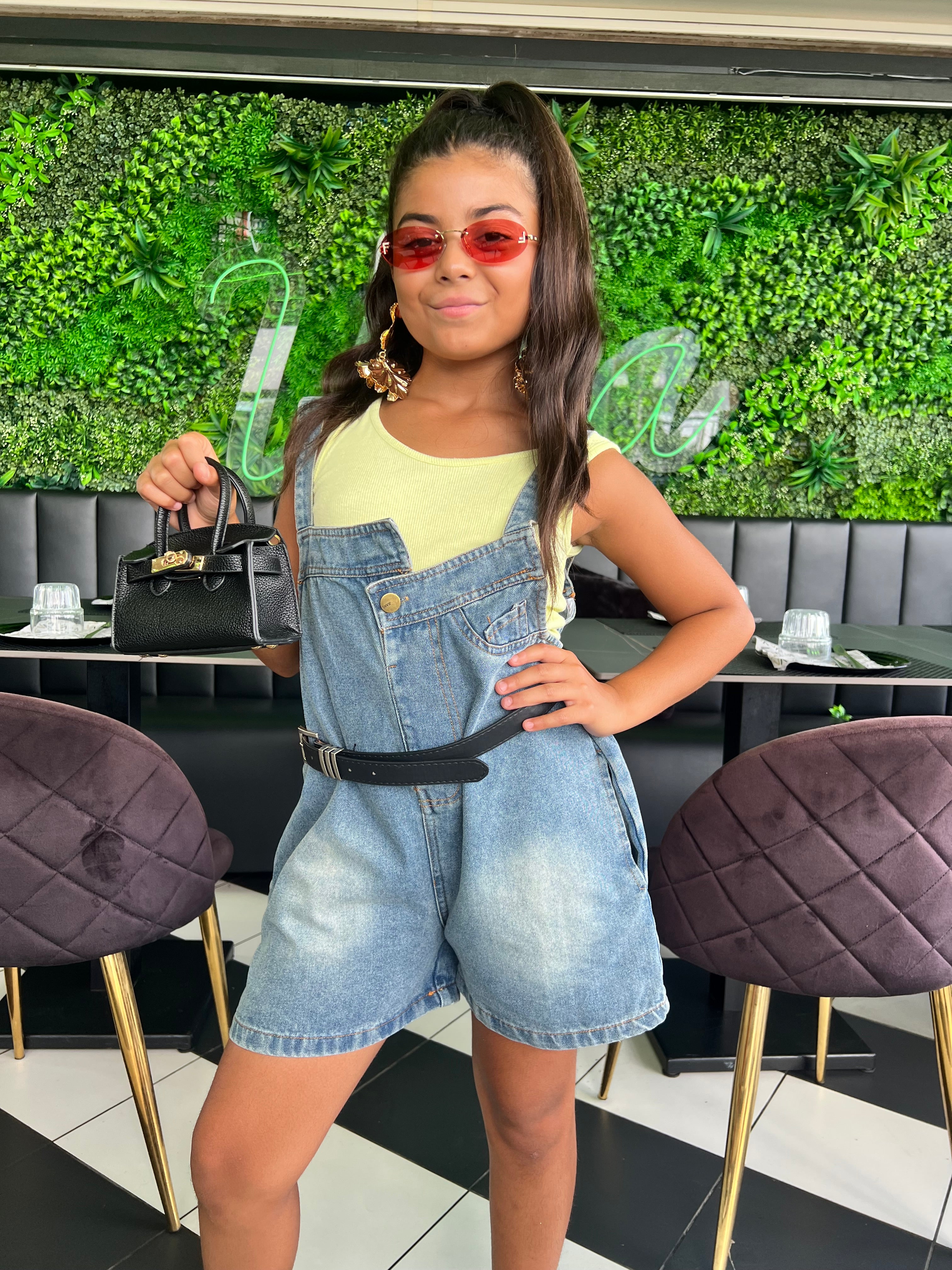 Salopette over in denim